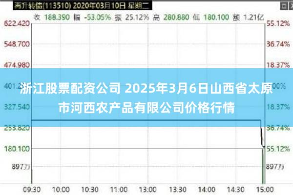 浙江股票配资公司 2025年3月6日山西省太原市河西农产品有限公司价格行情