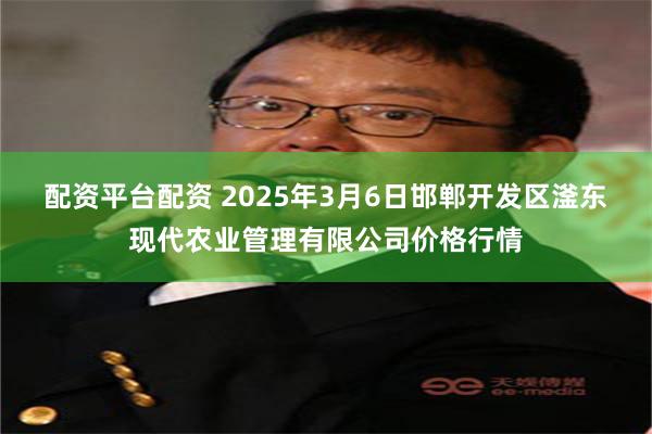配资平台配资 2025年3月6日邯郸开发区滏东现代农业管理有限公司价格行情