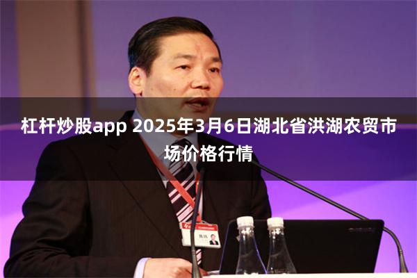 杠杆炒股app 2025年3月6日湖北省洪湖农贸市场价格行情