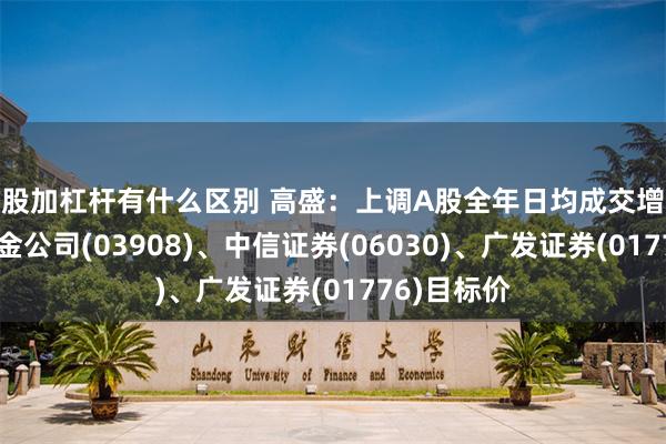 炒股加杠杆有什么区别 高盛：上调A股全年日均成交增长预测 升中金公司(03908)、中信证券(06030)、广发证券(01776)目标价