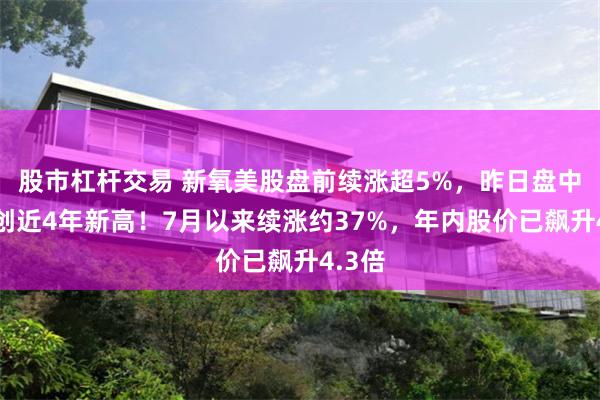 股市杠杆交易 新氧美股盘前续涨超5%，昨日盘中股价创近4年新高！7月以来续涨约37%，年内股价已飙升4.3倍