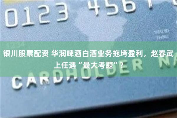 银川股票配资 华润啤酒白酒业务拖垮盈利，赵春武上任遇“最大考题”？